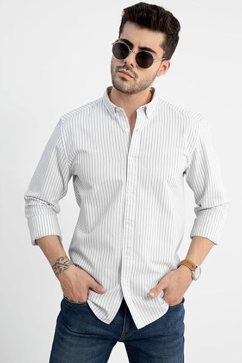 SNITCH Men's Cotton Regular Fit Shirt